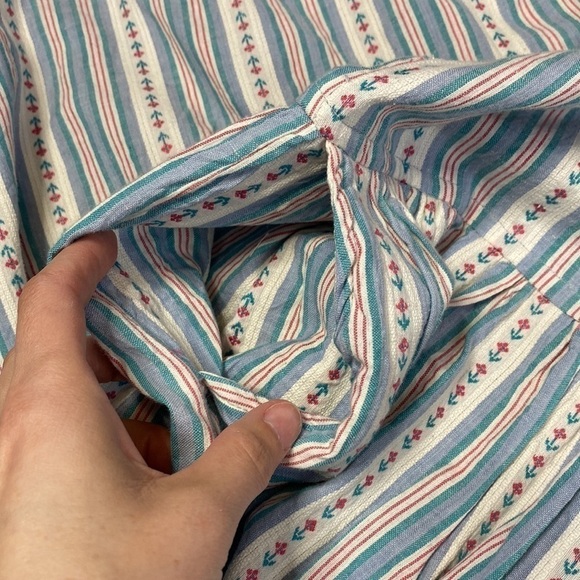 Vintage Northern Reflections Blue Red White Floral Jumper Dress NWT Small - Picture 9 of 9